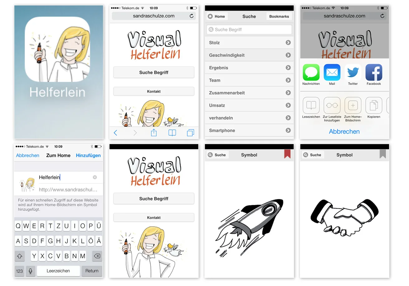 Vorschau der Visual Helferlein App
