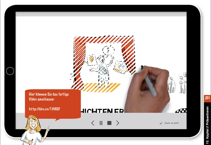 Seite 22 aus dem Buch „Auf dem Tablet erklärt“