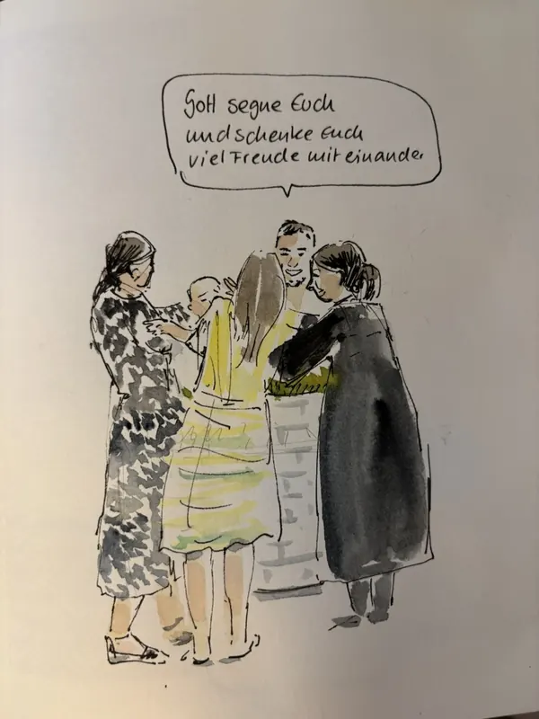 Hochzeitsbuch und Taufe