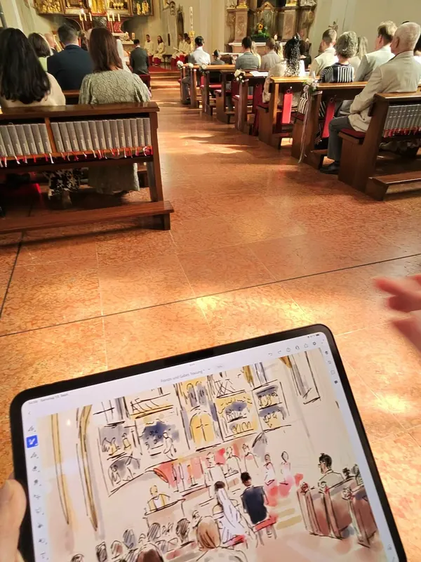 Die Trauung live illustriert